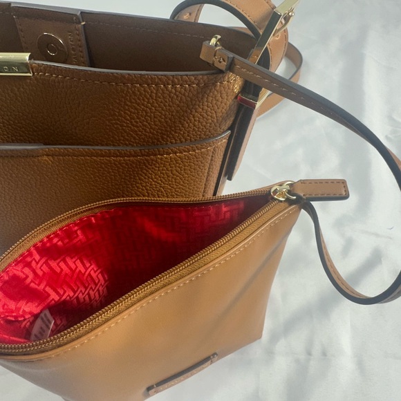 Halston Brown Leather Bucket Bag - Picture 8 of 11